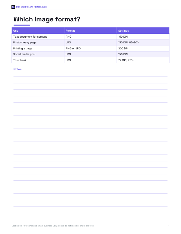 Preview of PDF to Picture Format Cheat Sheet
